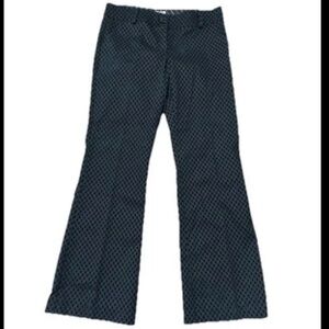 Ivy Jane Pants Size 8 Black Textured Polka Dot Wide Leg Trousers
